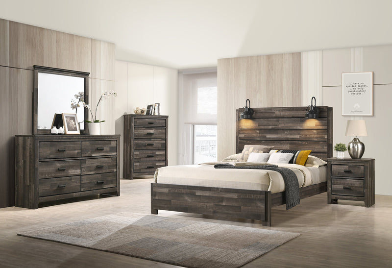Carter Brown Classic, Sleek And Modern Wood Queen Platform Bed