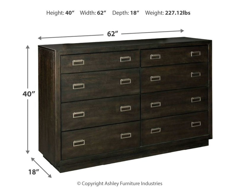Hyndell Dark Brown Dresser