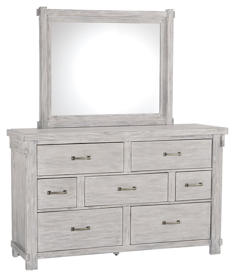 Brashland White Dresser And Mirror
