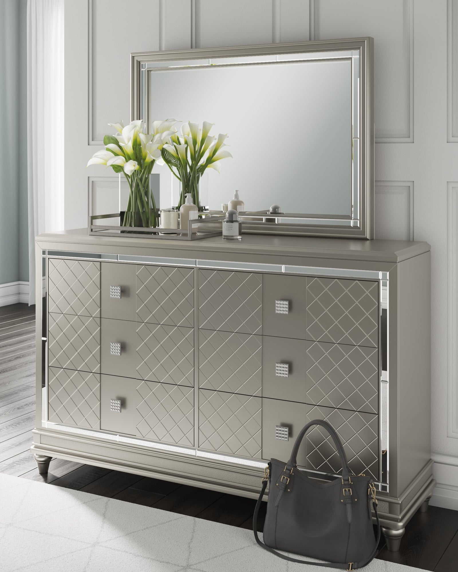 Chevanna Platinum Dresser And Mirror