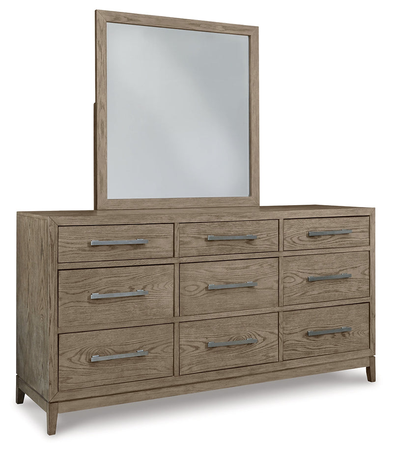 Chrestner Gray Dresser And Mirror