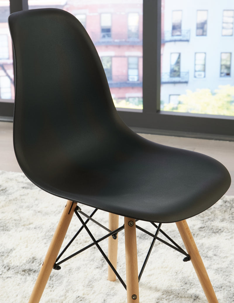 Jaspeni Black/natural Dining Chair