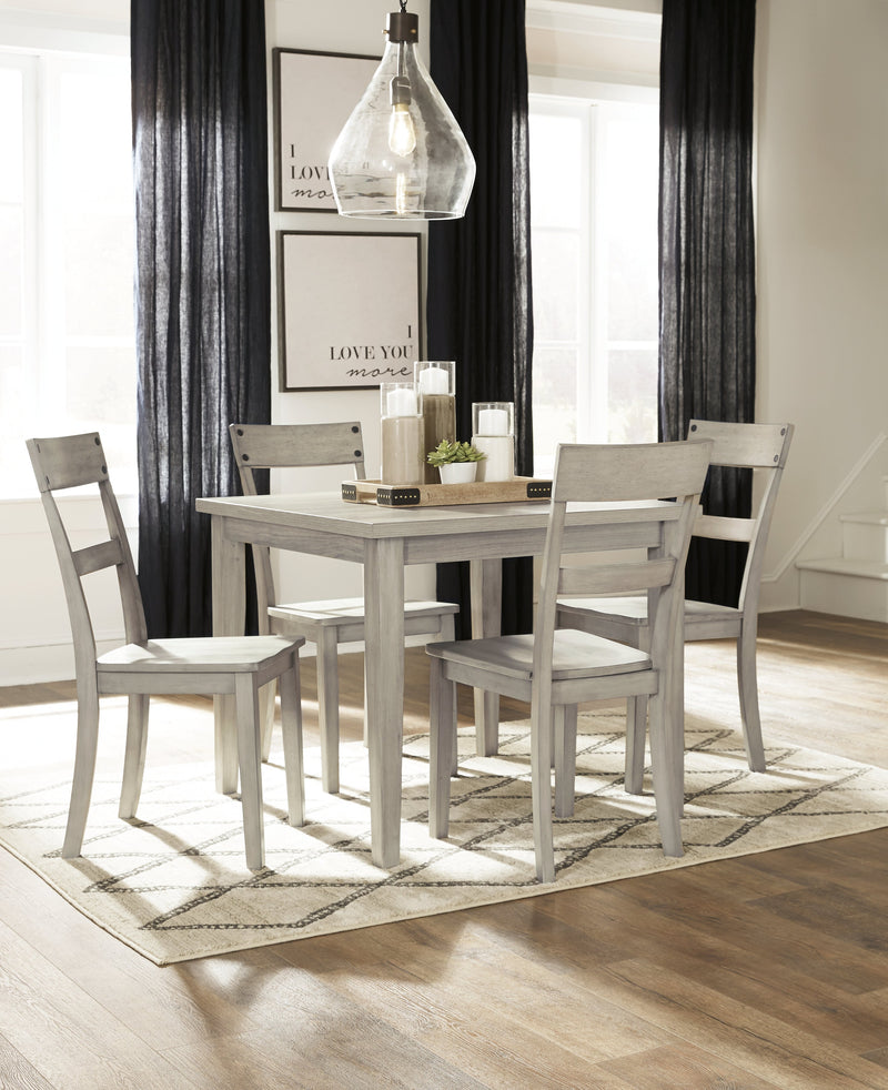 Loratti Gray Dining Table And Chairs (Set Of 5)