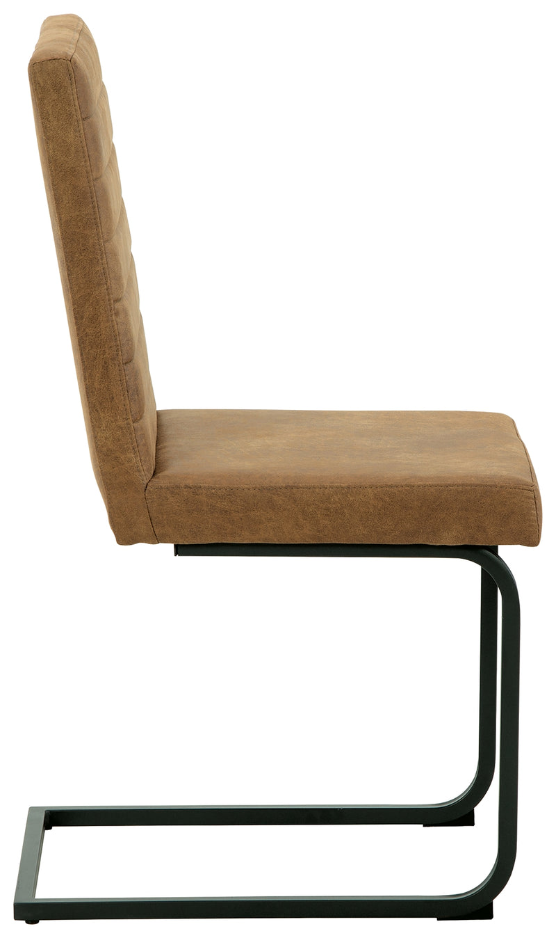 Strumford Caramel/black Dining Chair