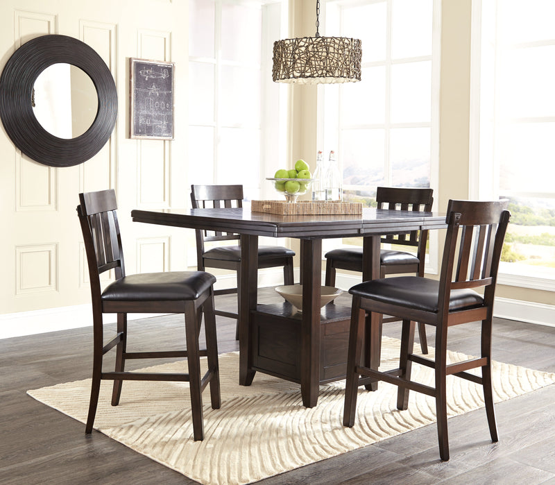 Haddigan Dark Brown Counter Height Dining Extension Table