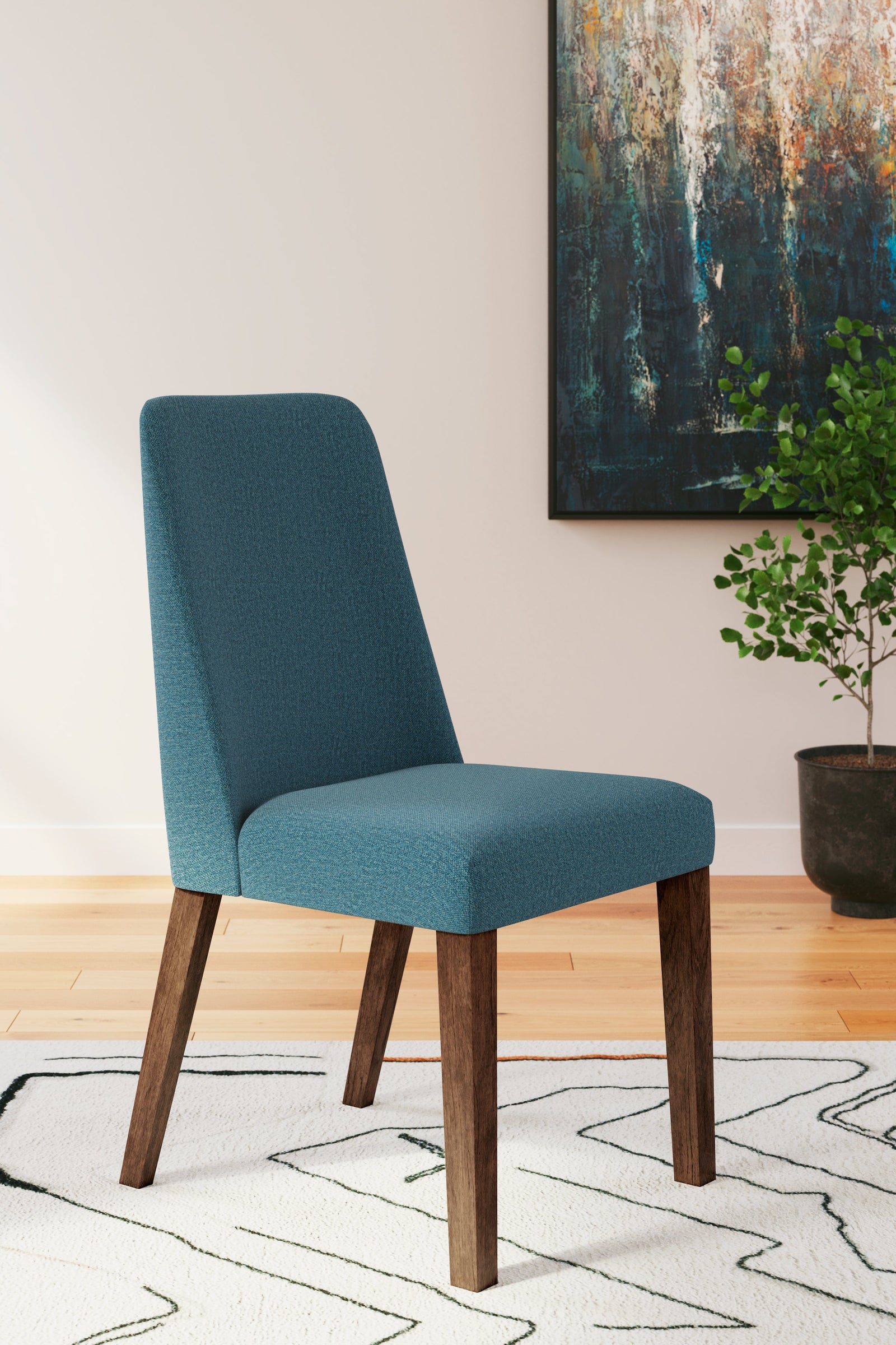 Lyncott Blue/brown Dining Chair