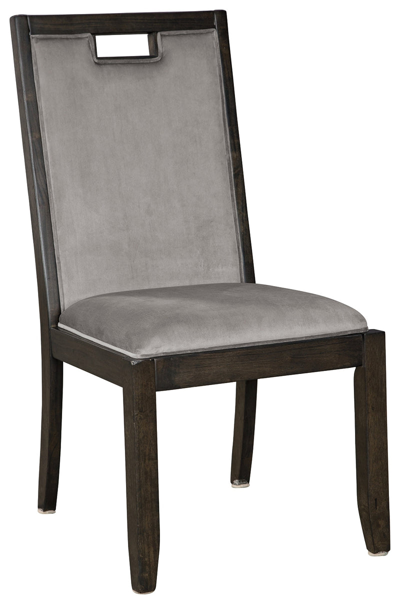 Hyndell Gray/dark Brown Dining Chair