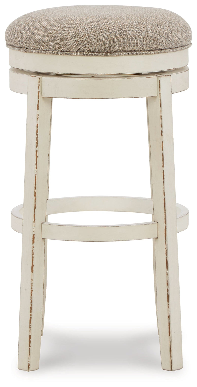 Realyn Chipped White Bar Height Bar Stool