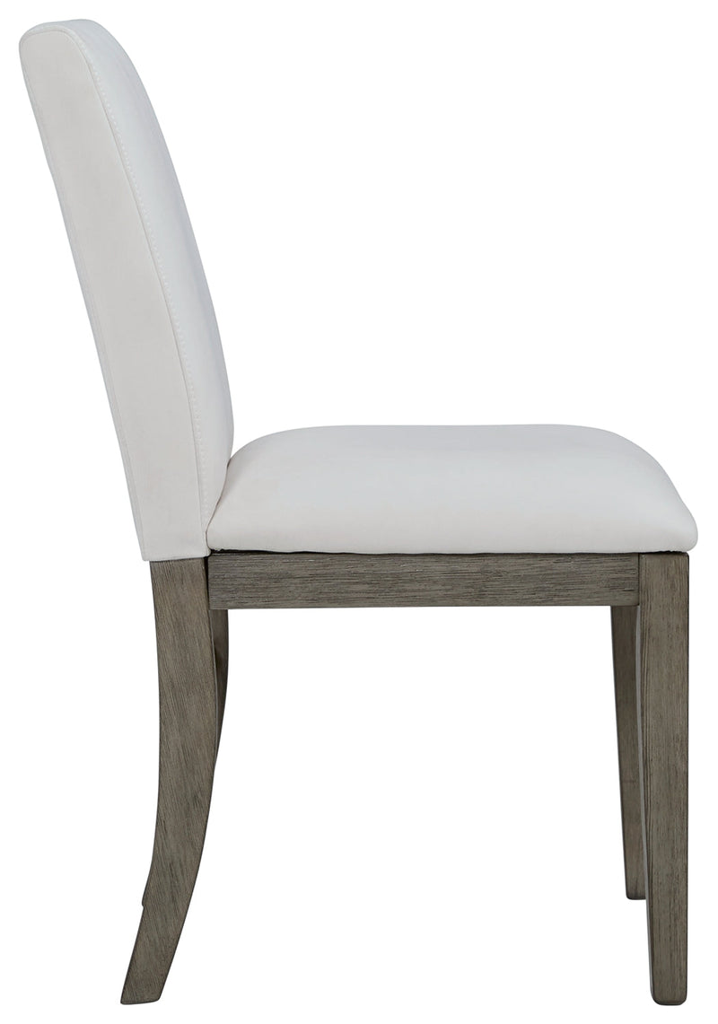 Anibecca Gray/off White Dining Chair