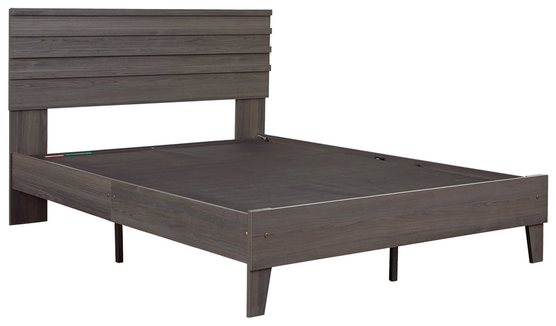 Brymont Dark Gray Full Panel Platform Bed