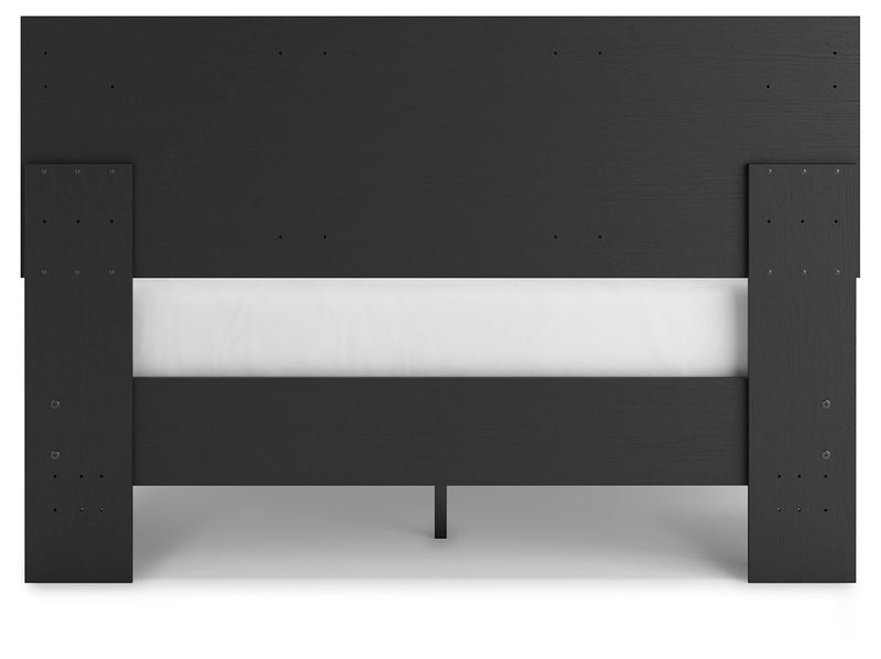 Charlang Two-tone Queen Panel Platform Bed