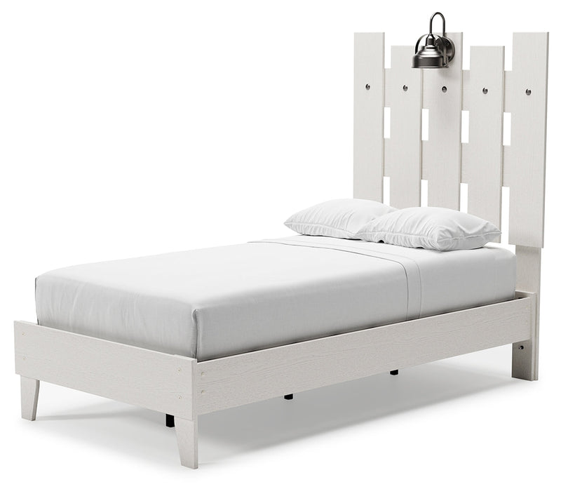 Vaibryn Two-tone Twin Panel Platform Bed