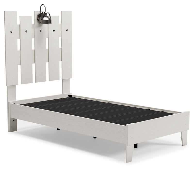 Vaibryn Two-tone Twin Panel Platform Bed