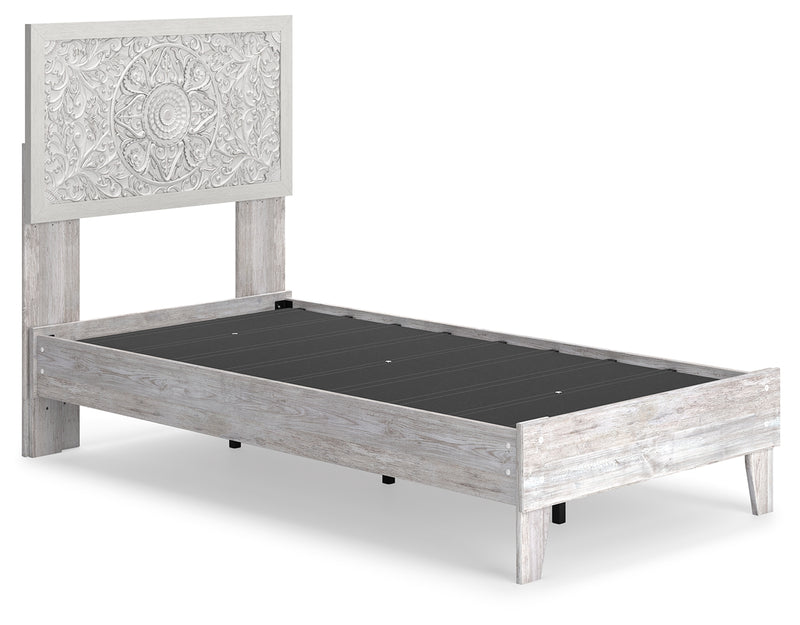 Paxberry Whitewash Twin Panel Platform Bed