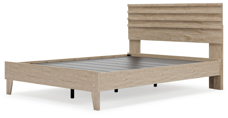 Oliah Natural Queen Panel Platform Bed