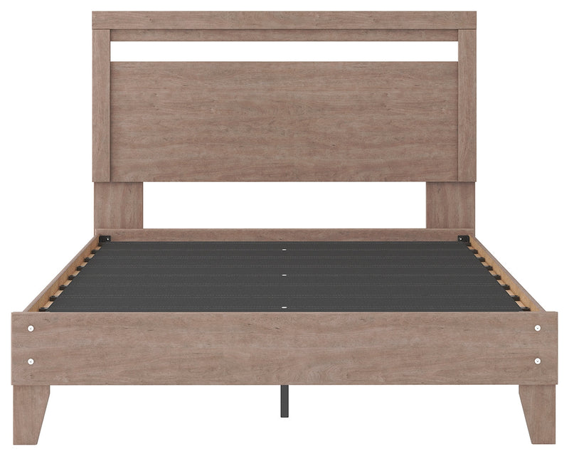 Flannia Gray Queen Panel Platform Bed