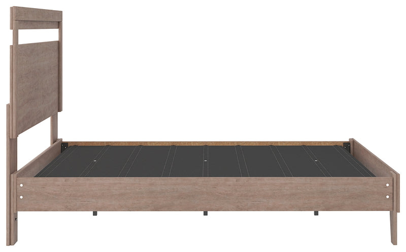 Flannia Gray Queen Panel Platform Bed
