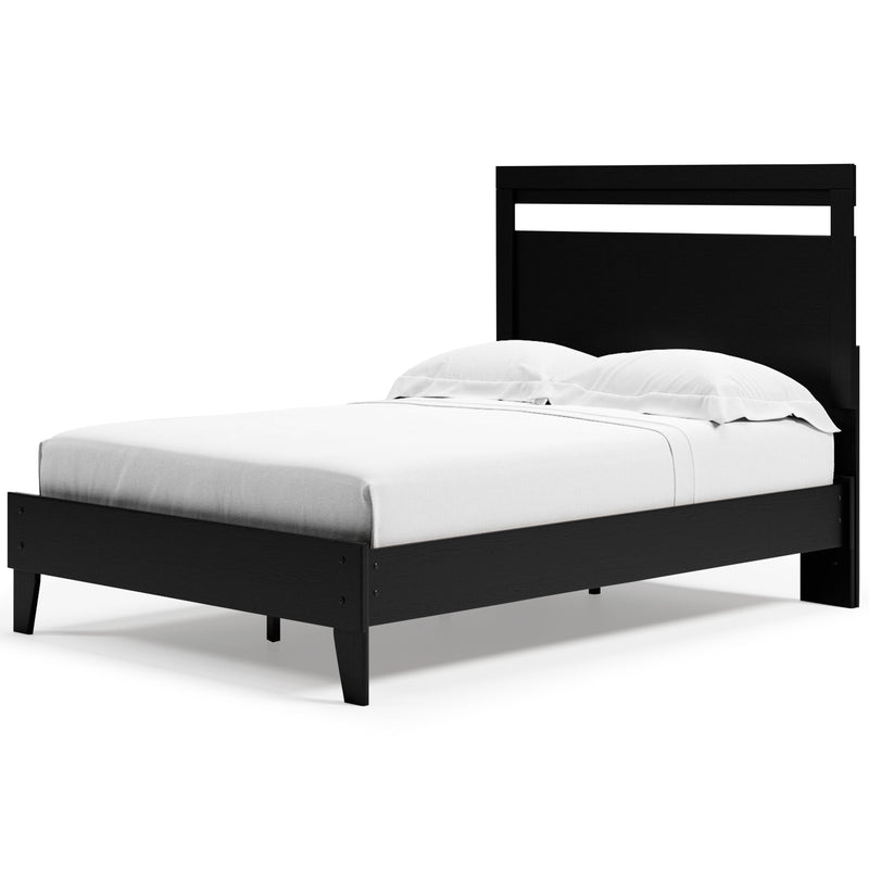 Finch Black/brown Full Panel Platform Bed