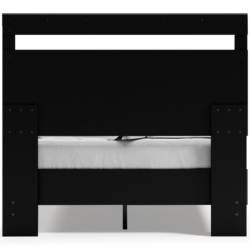 Finch Black/brown Full Panel Platform Bed