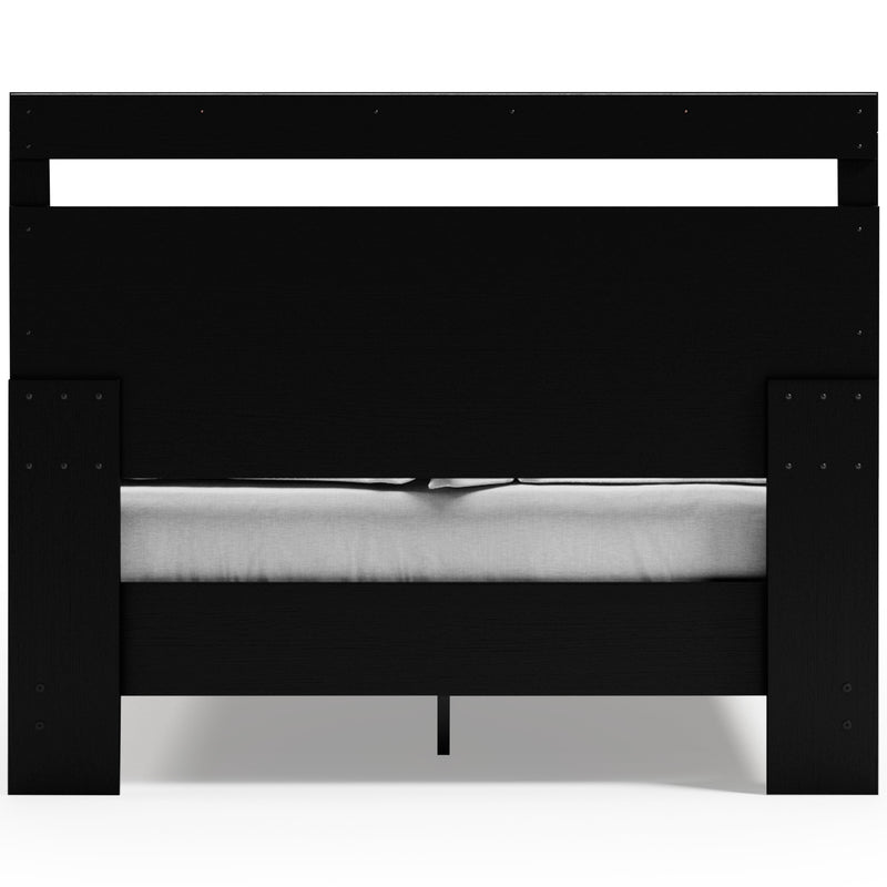Finch Black/brown Queen Panel Platform Bed