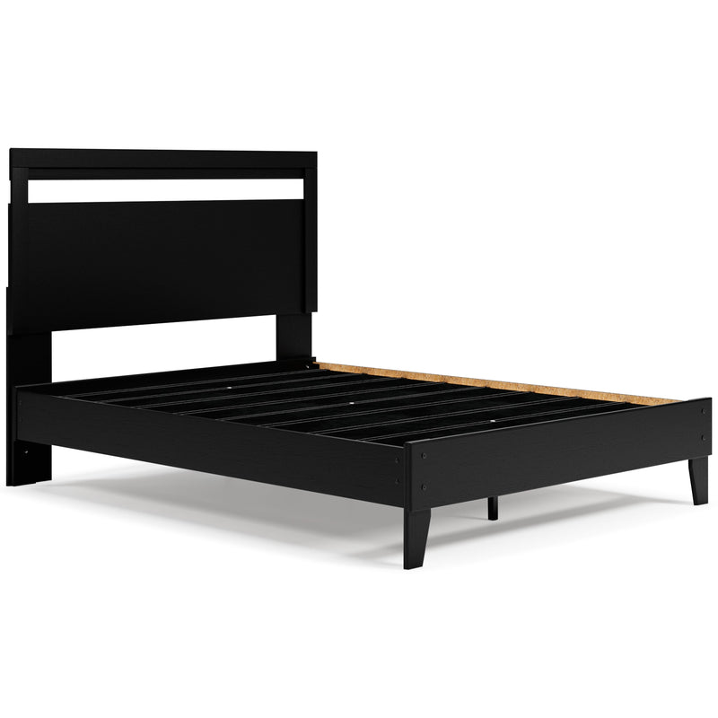 Finch Black/brown Queen Panel Platform Bed