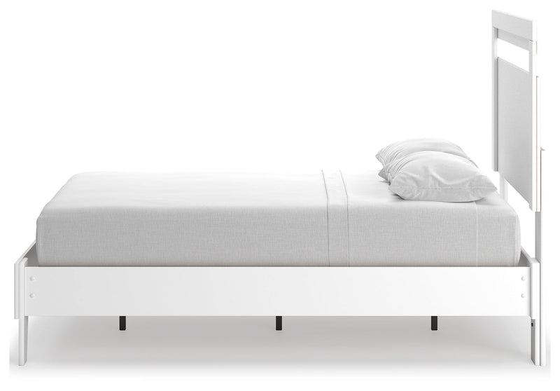Flannia White Twin Panel Bed