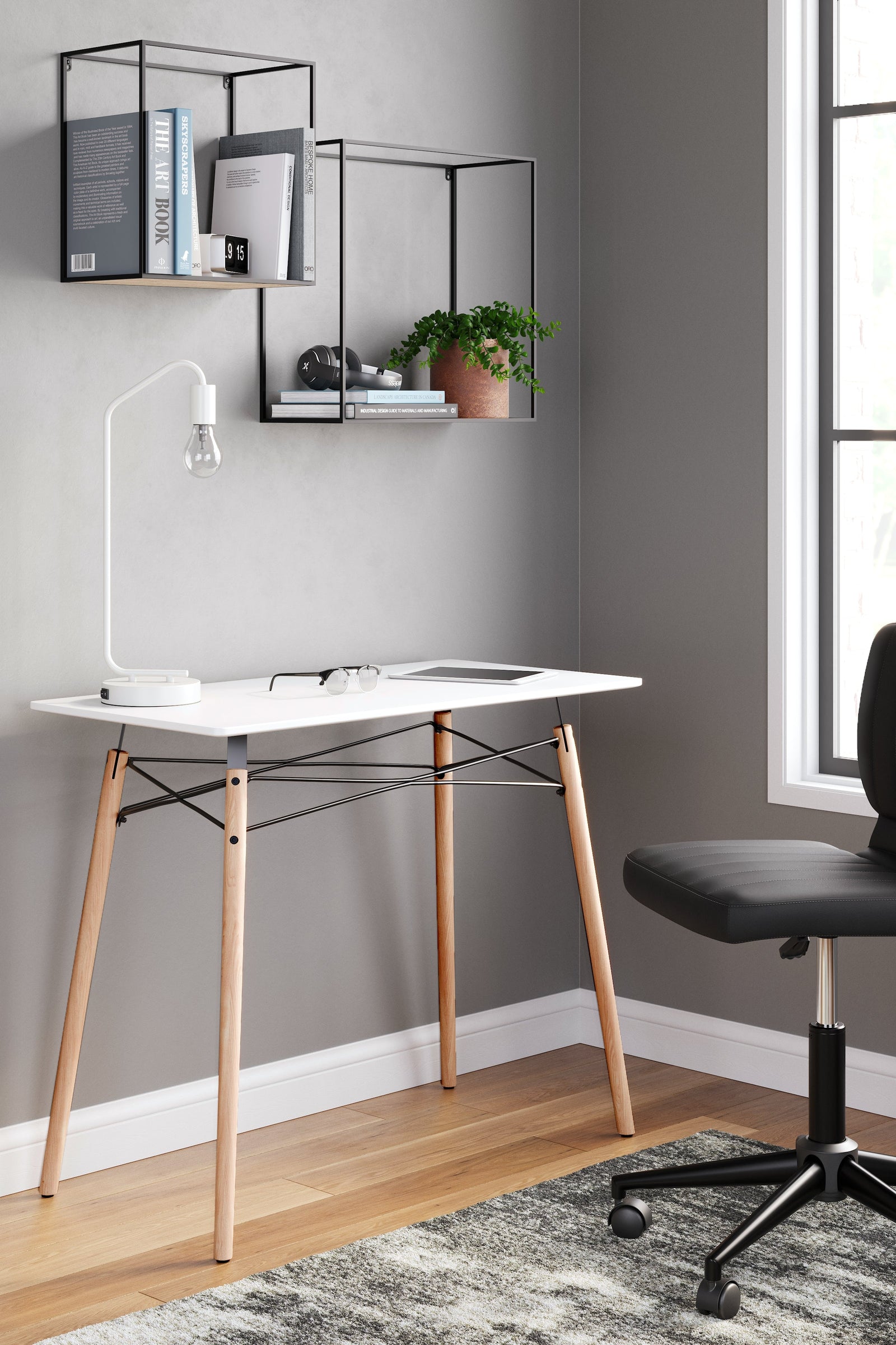 Jaspeni White/natural Home Office Desk