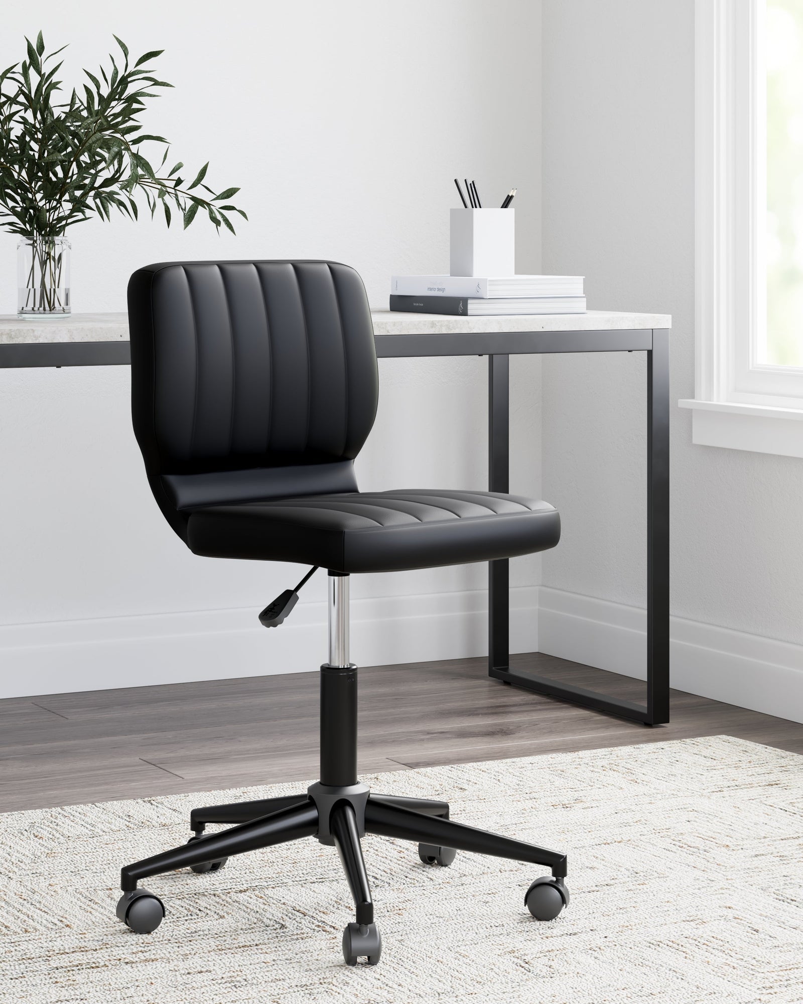 Beauenali Black Home Office Desk Chair