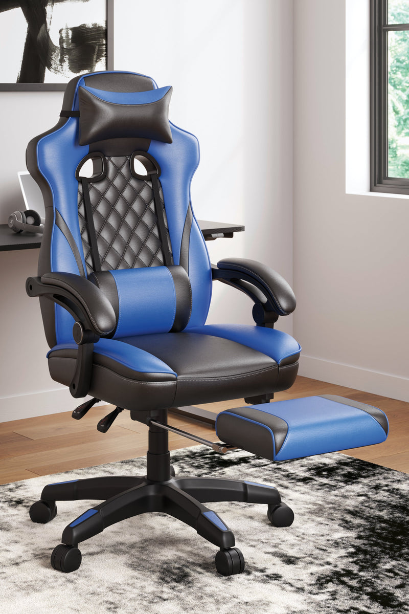 Lynxtyn Blue/black Home Office Swivel Desk Chair