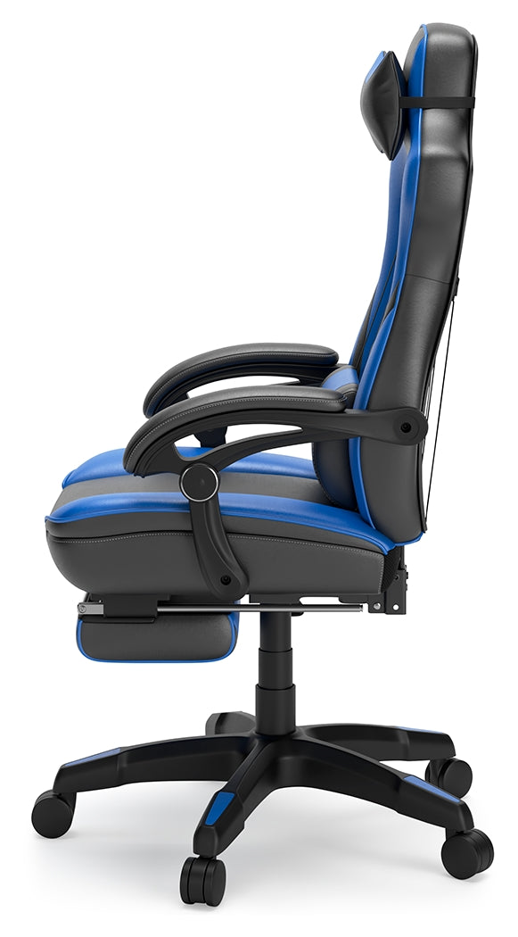 Lynxtyn Blue/black Home Office Swivel Desk Chair