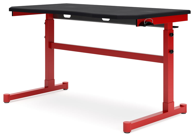Lynxtyn Red/black Adjustable Height Home Office Desk