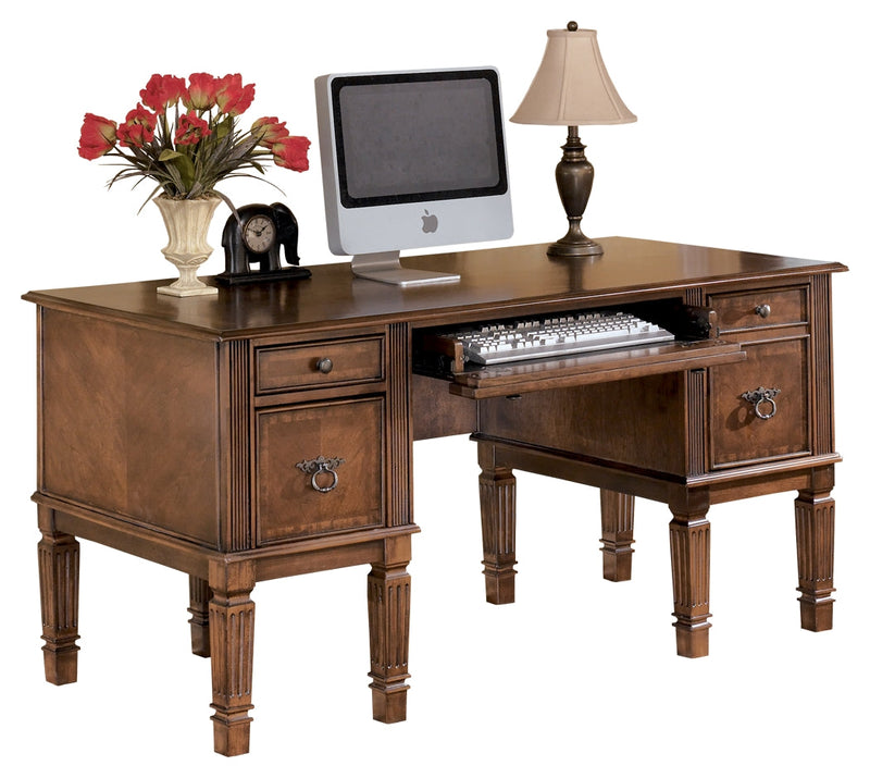 Hamlyn Medium Brown Home Office Desk With Chair