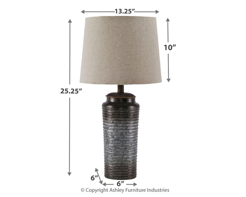 Norbert Gray Table Lamp (Set Of 2)