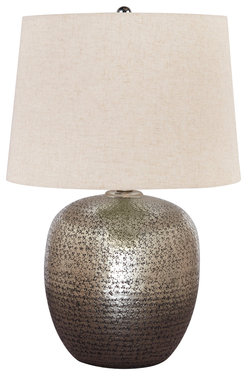 Magalie Antique Silver Finish Table Lamp