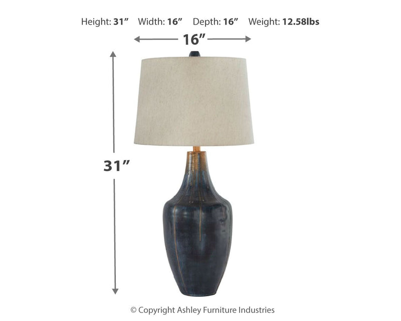 Evania Indigo Table Lamp