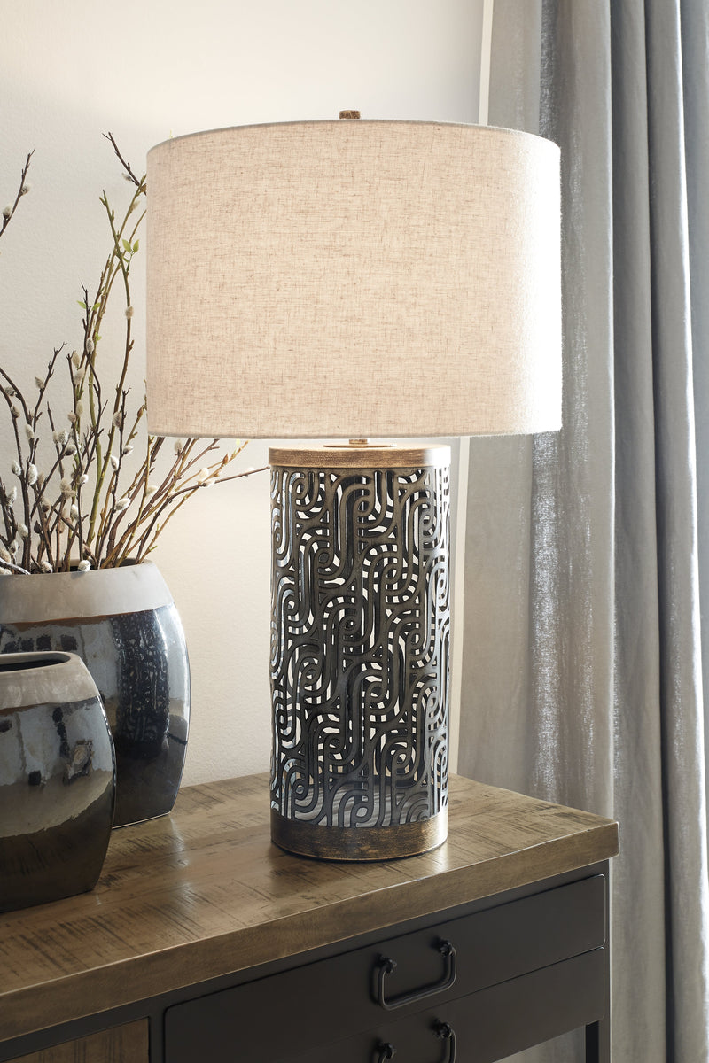 Dayo Gray/gold Finish Table Lamp