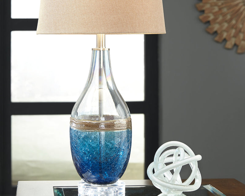 Johanna Blue/clear Table Lamp (Set Of 2)