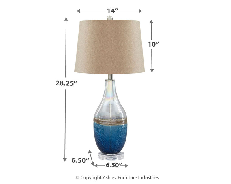 Johanna Blue/clear Table Lamp (Set Of 2)