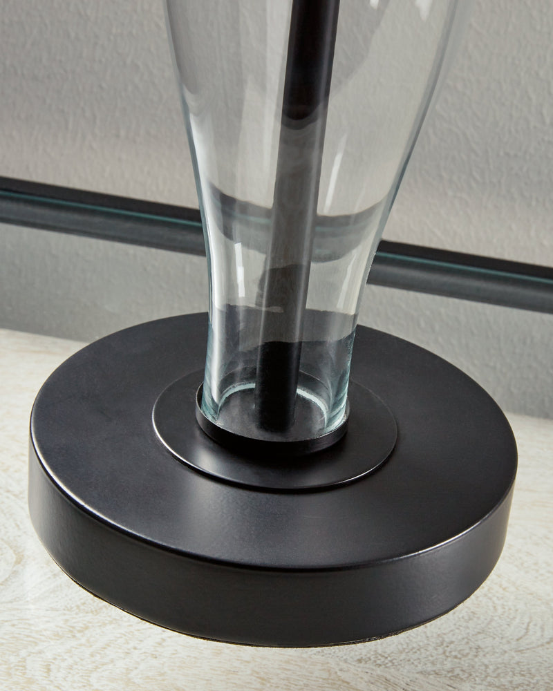 Travisburg Clear/black Table Lamp (Set Of 2)