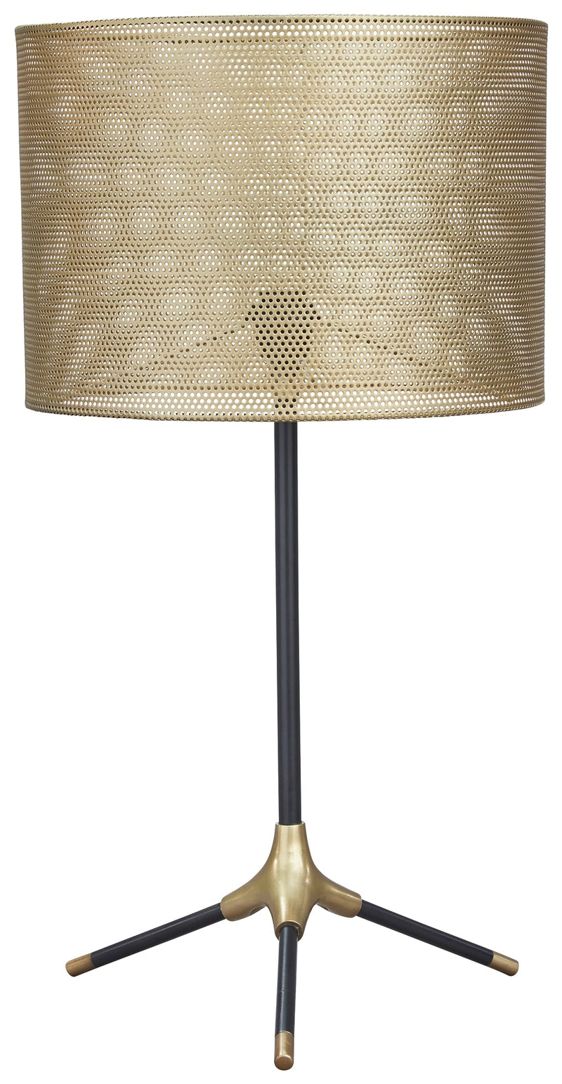 Mance Gray/brass Finish Table Lamp