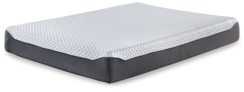 10 Inch Chime Elite White/blue Full Memory Foam Mattress In A Box