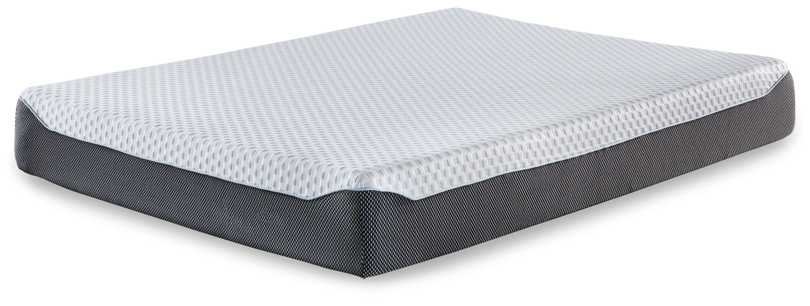 10 Inch Chime Elite White/blue King Memory Foam Mattress In A Box