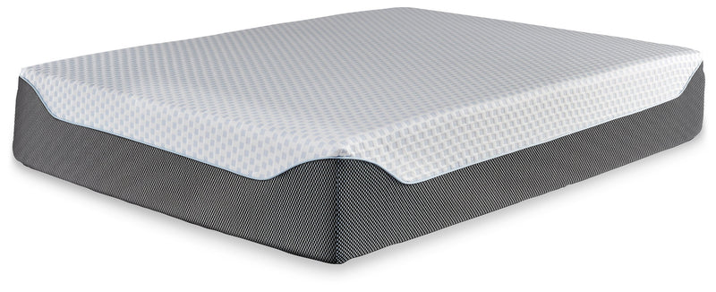 14 Inch Chime Elite White/blue Queen Memory Foam Mattress In A Box
