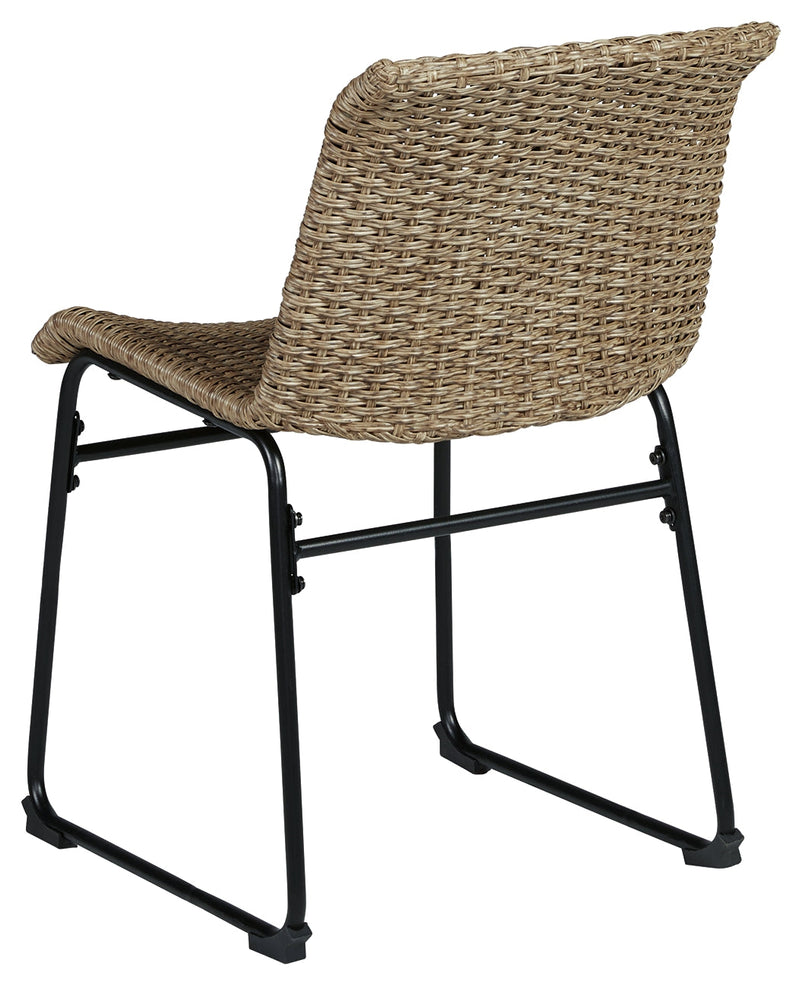 Amaris Brown/Black Outdoor Dining Chair (Set Of 2)