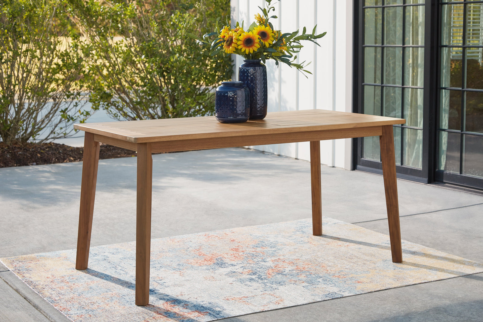Janiyah Light Brown Outdoor Dining Table P407-625