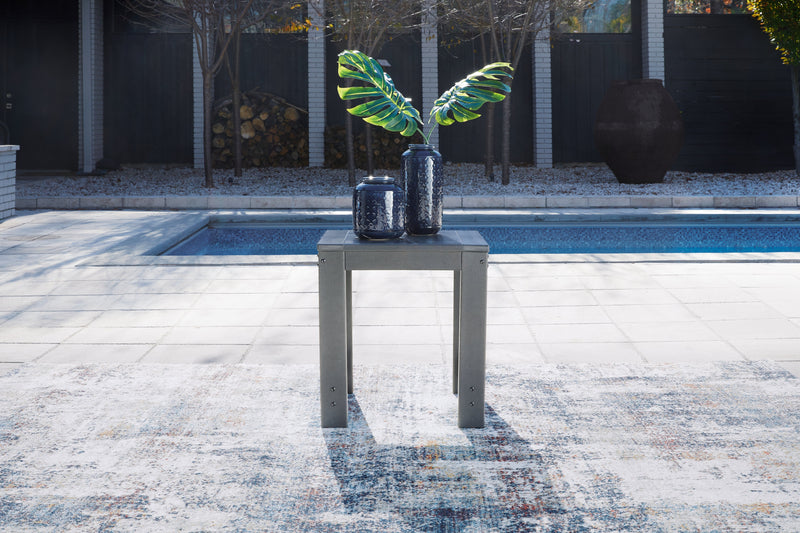 Amora Charcoal Gray Outdoor End Table