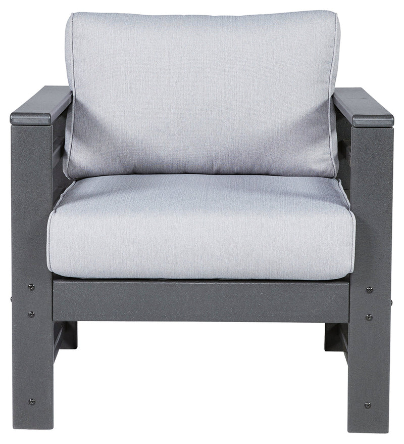 Amora Charcoal Gray Outdoor Lounge Chair With Cushion (Set Of 2)