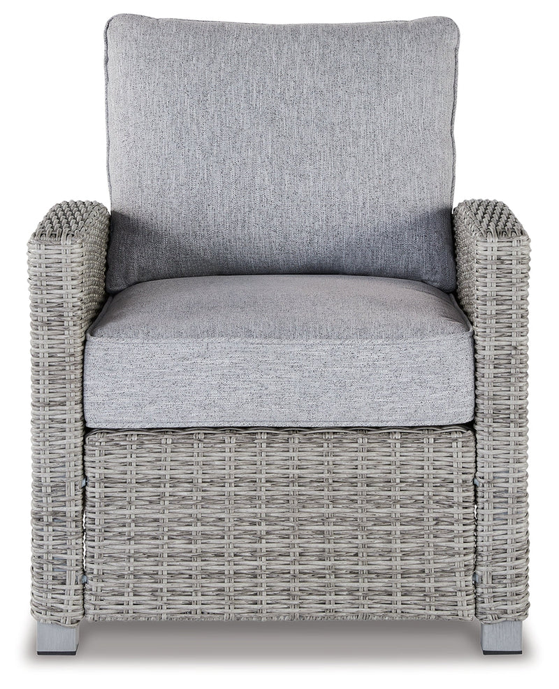 Naples Beach Light Gray Lounge Chair With Cushion