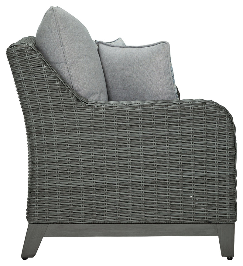 Elite Park Gray Outdoor Loveseat With Cushion