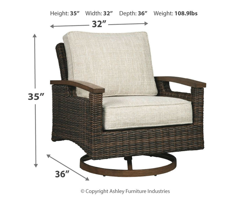 Paradise Trail Medium Brown Swivel Lounge Chair (Set Of 2)